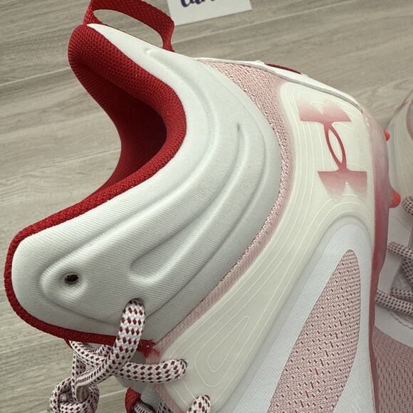 Under Armour Command MC Mid Lacrosse Cleat Men's Size 11.5 Mid Red White NEW - Picture 10 of 14